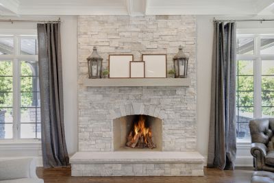Stone Fireplace Interior