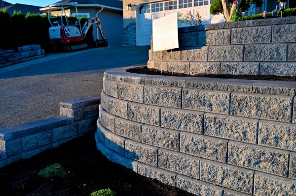 Stone Retaining Wall Repair in Hopkins